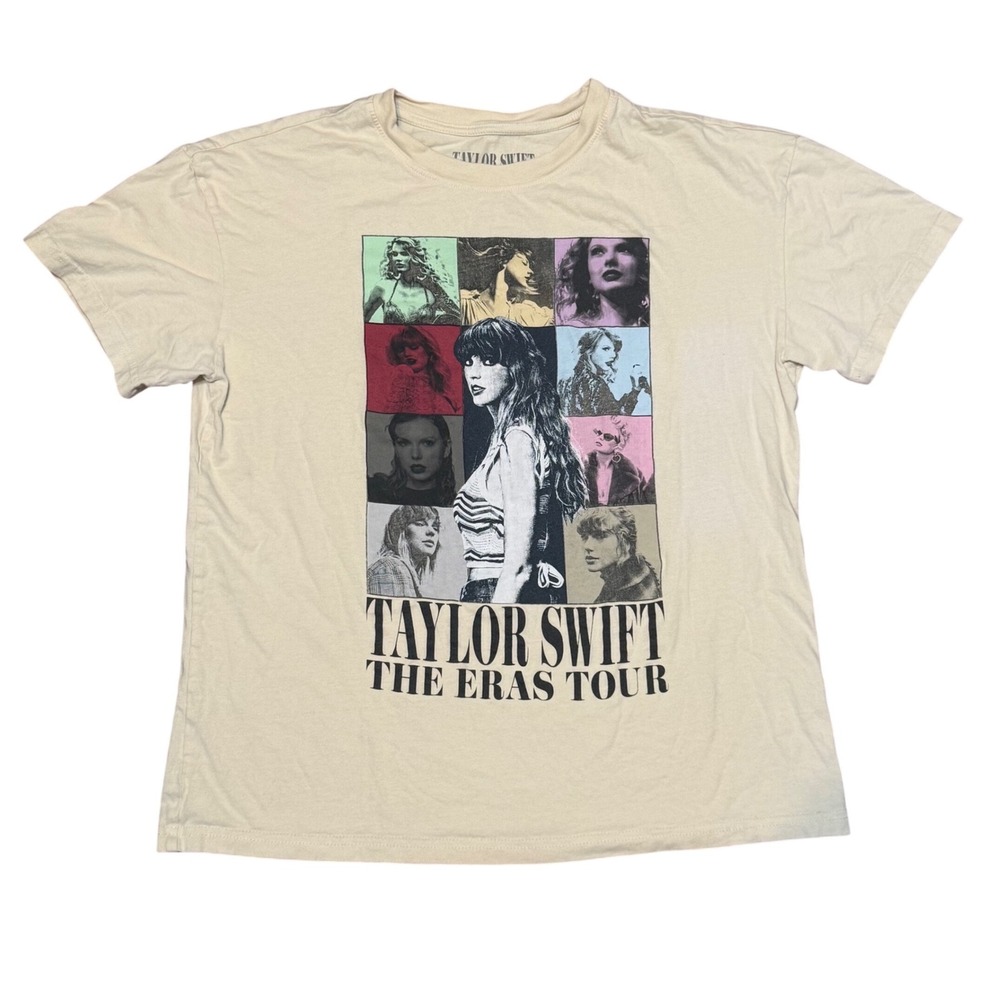 Taylor Swift Eras Tour Concert T Shirt Cream Midnights Dates Thru London S\M